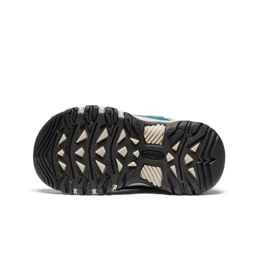 Keen Little Kids' Targhee IV Waterproof Hiking Shoe Reef Waters/Daiquiri Green