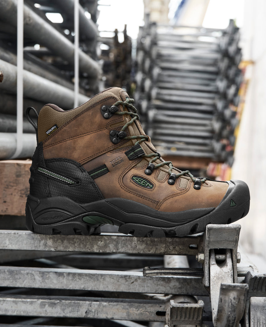 Keen Men's Pittsburgh Energy 6" Waterproof Boot (Carbon Toe) Bison/Black