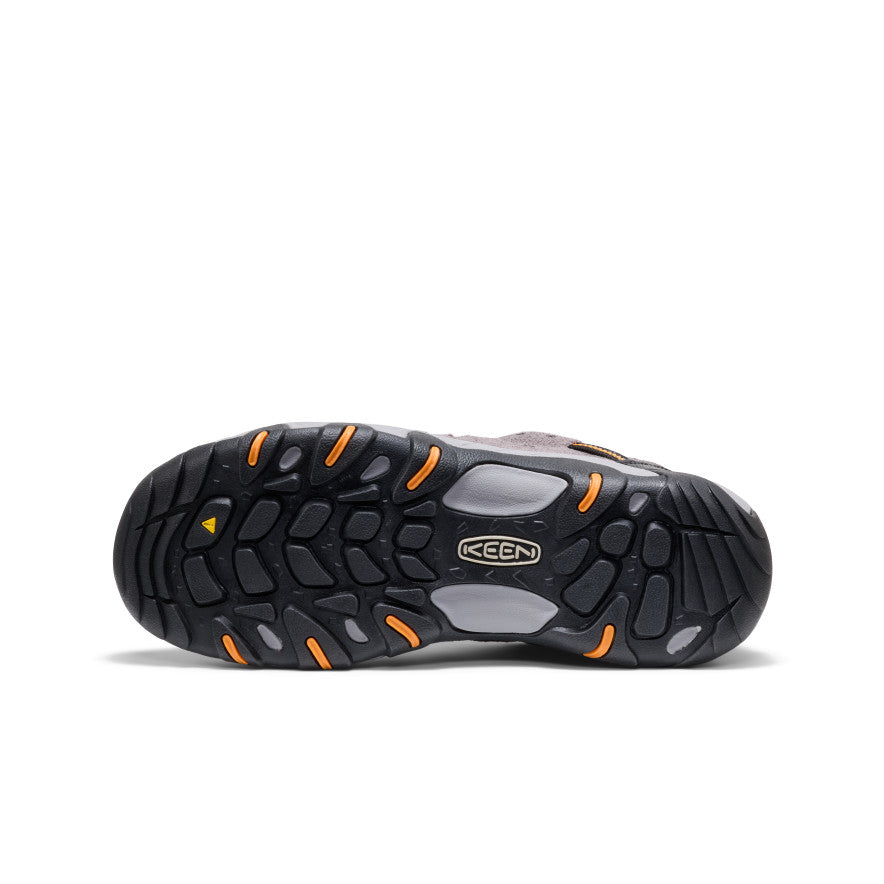 Keen Men's Headout Waterproof Hiking Shoe Steel Grey/Orange Pepper