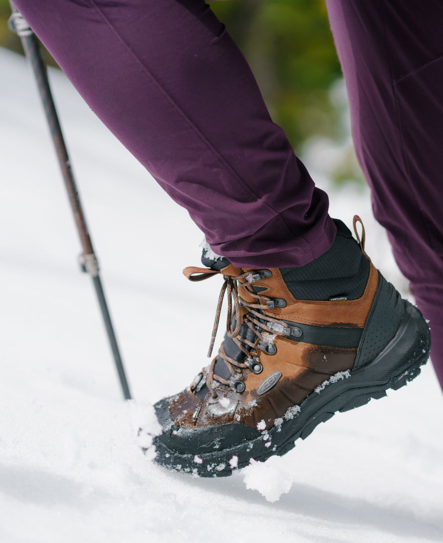 Keen Men's Revel IV Polar Waterproof Boot Bison/Orange Pepper
