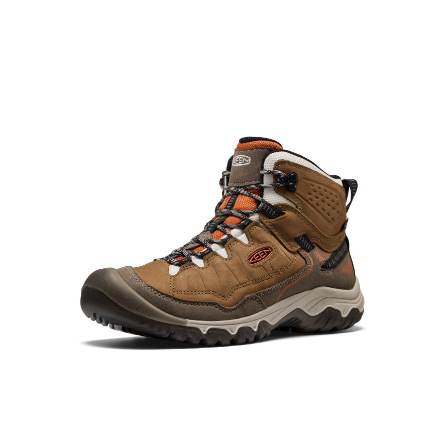 Keen Men's Targhee IV Waterproof Hiking Boot Coyote/Gold Flame