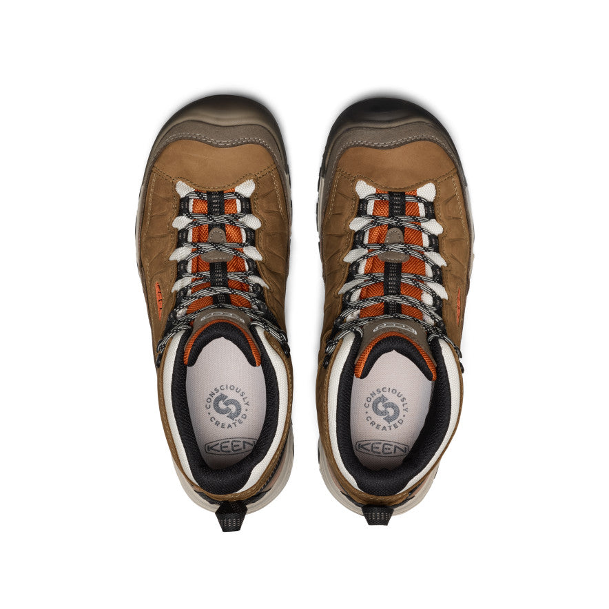 Keen Men's Targhee IV Waterproof Hiking Boot Coyote/Gold Flame