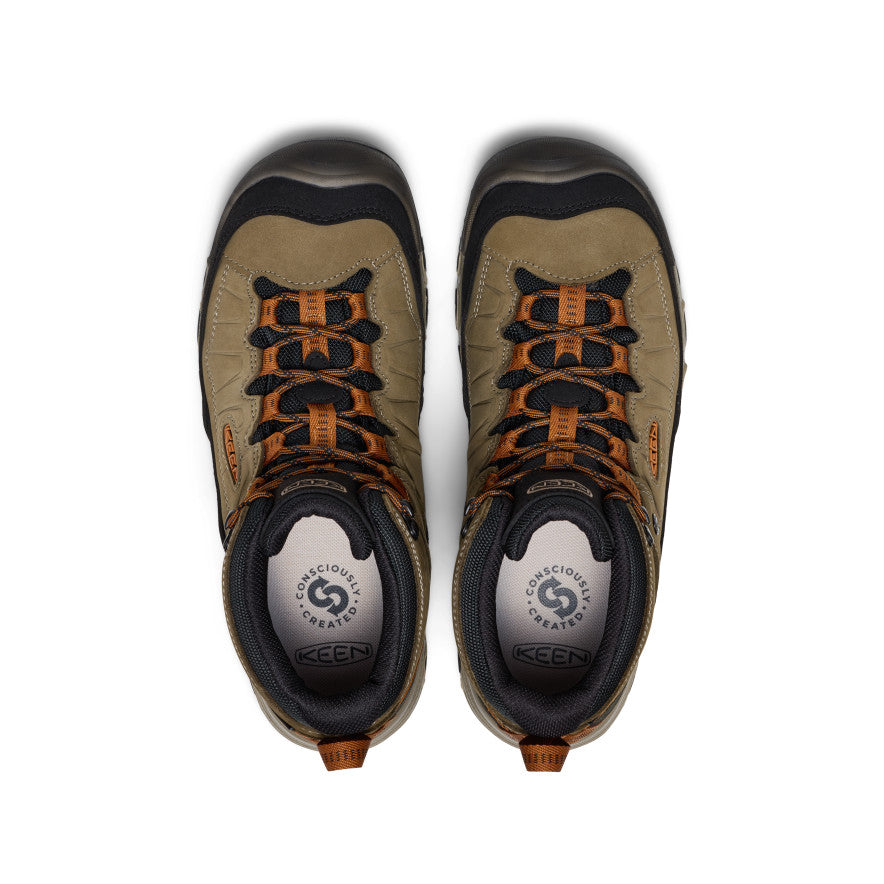 Keen Men's Targhee IV Waterproof Hiking Boot Sea Turtle/Roasted Pecan