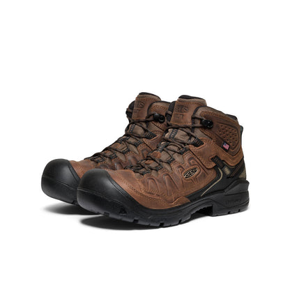 Keen Men's Targhee IV Waterproof Work Boot (Carbon Toe) Dark Earth/Black