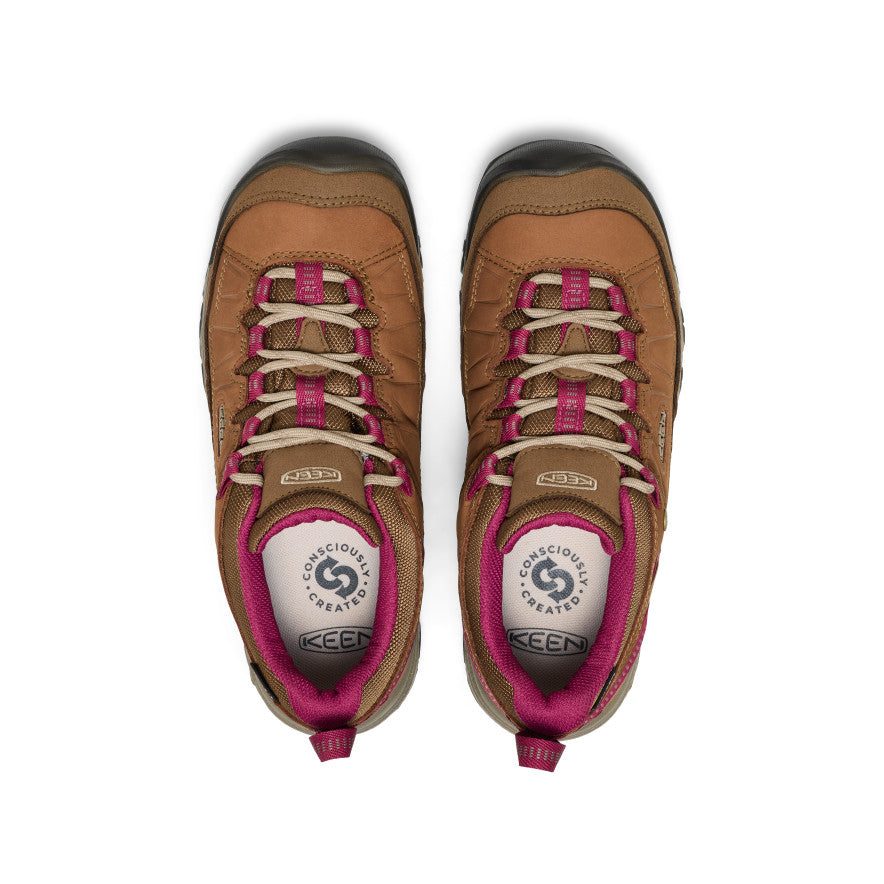 Keen Women's Targhee IV Waterproof Hiking Shoe Bison/Beaujolais