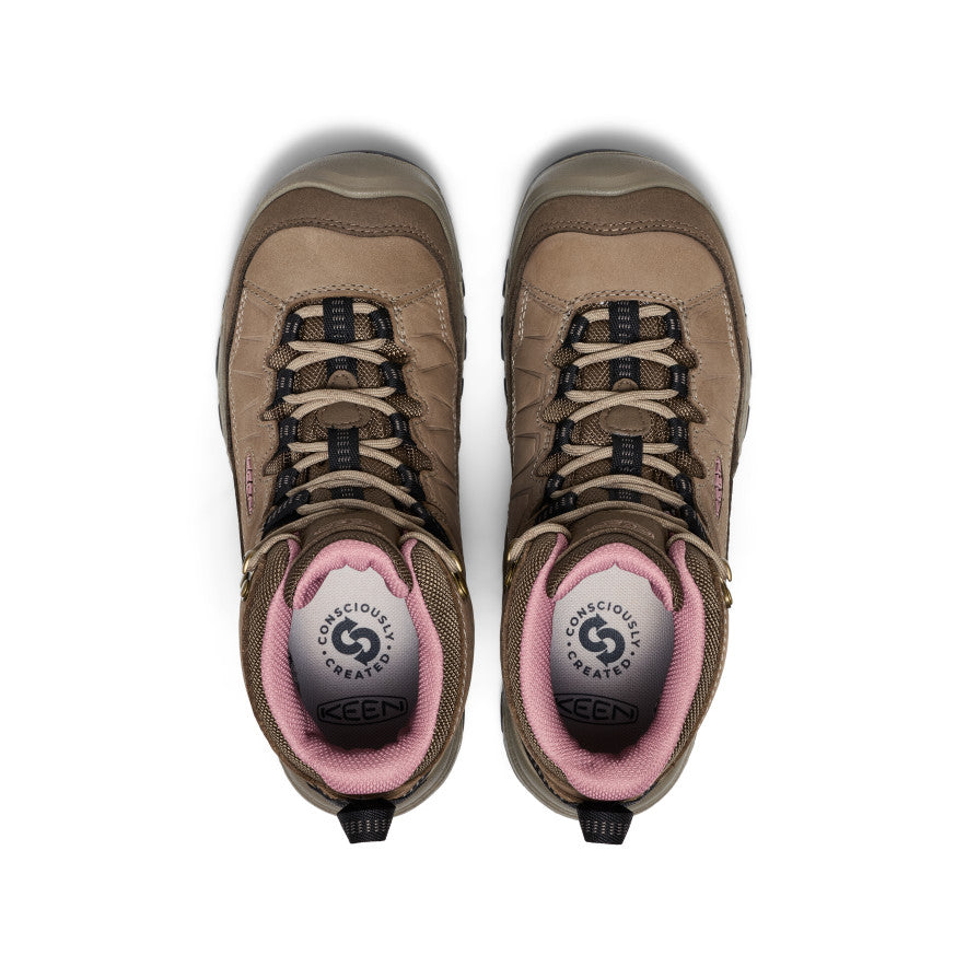 Keen Women's Targhee IV Wide Waterproof Hiking Boot Brindle/Nostalgia Rose