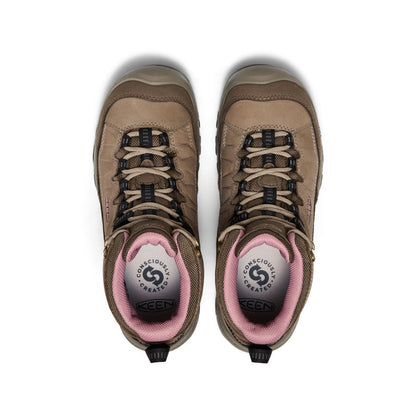 Keen Women's Targhee IV Wide Waterproof Hiking Boot Brindle/Nostalgia Rose