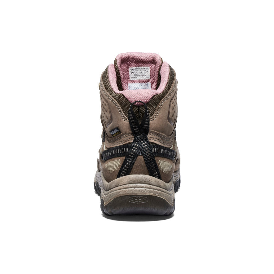 Keen Women's Targhee IV Wide Waterproof Hiking Boot Brindle/Nostalgia Rose