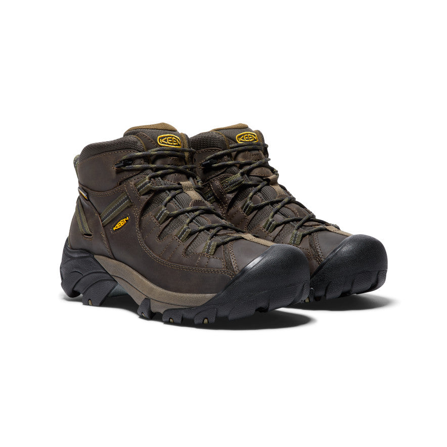 Keen Men's Targhee II Mid Waterproof Hiking Boots Canteen/Dark Olive