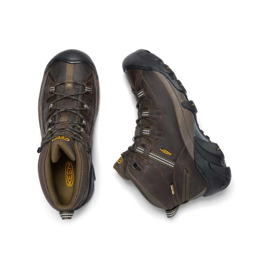 Keen Men's Targhee II Mid Waterproof Hiking Boots Canteen/Dark Olive