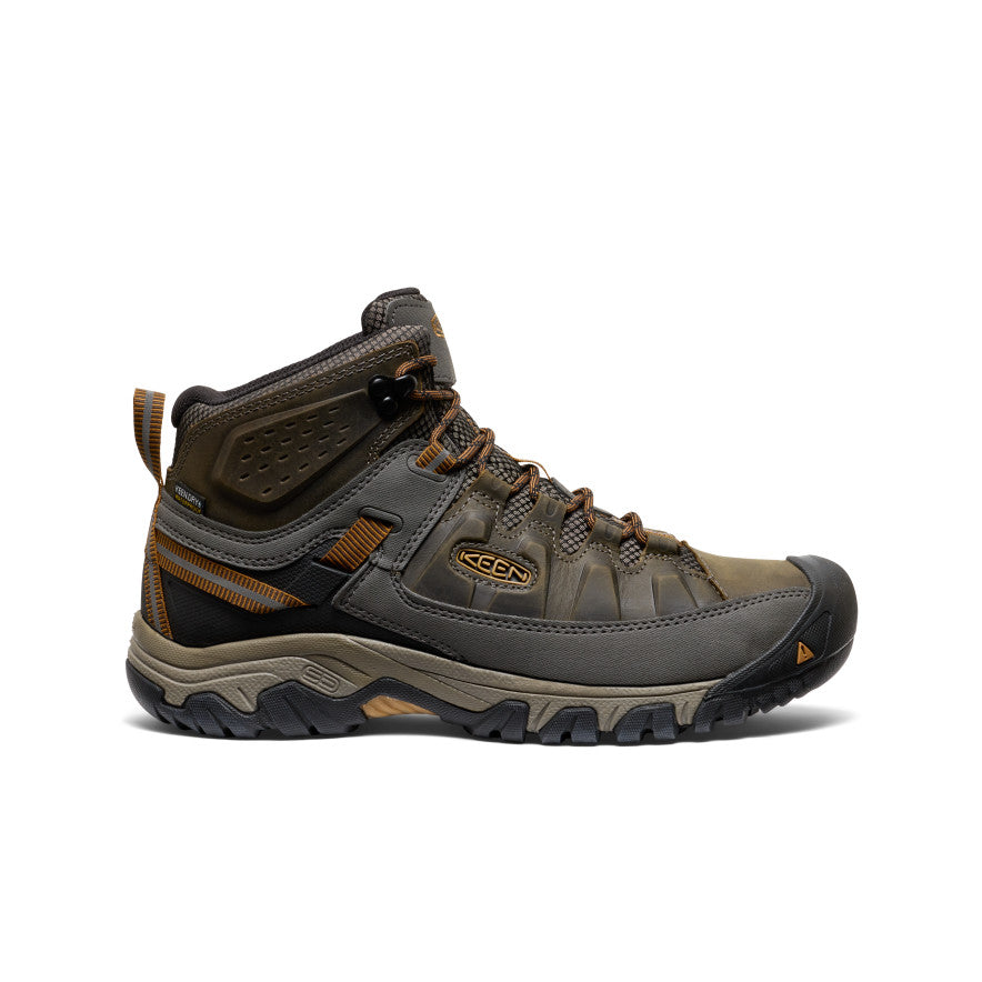 Keen Men's Targhee III Waterproof Mid Wide Black Olive/Golden Brown