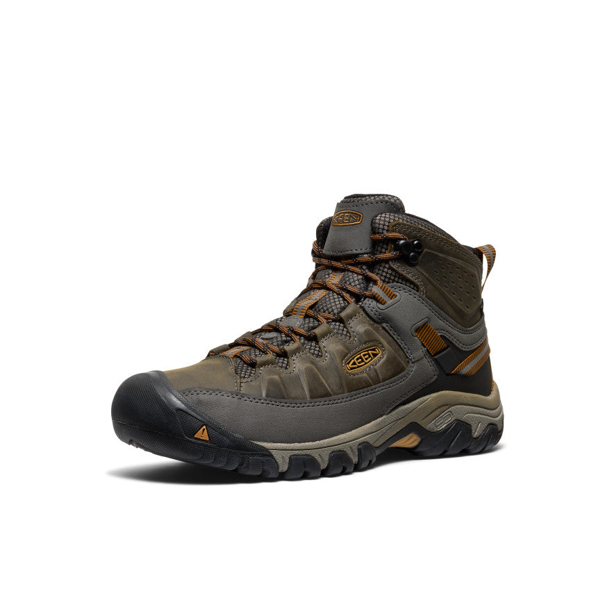 Keen Men's Targhee III Waterproof Mid Wide Black Olive/Golden Brown