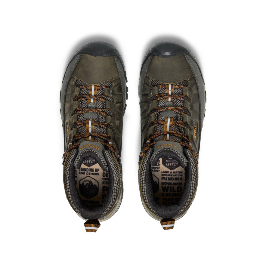 Keen Men's Targhee III Waterproof Mid Wide Black Olive/Golden Brown
