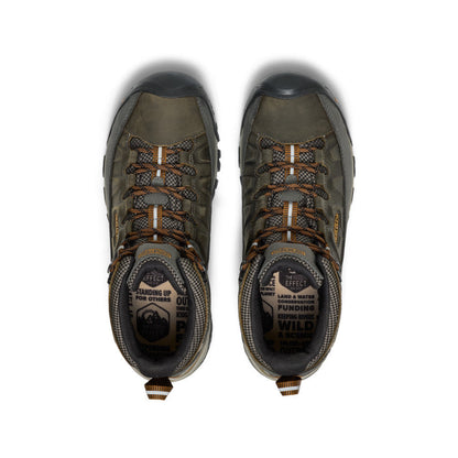 Keen Men's Targhee III Waterproof Mid Wide Black Olive/Golden Brown