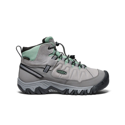 Keen Big Kids' Targhee IV Waterproof Hiking Boot Alloy/Granite Green
