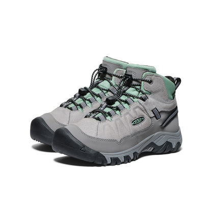 Keen Big Kids' Targhee IV Waterproof Hiking Boot Alloy/Granite Green