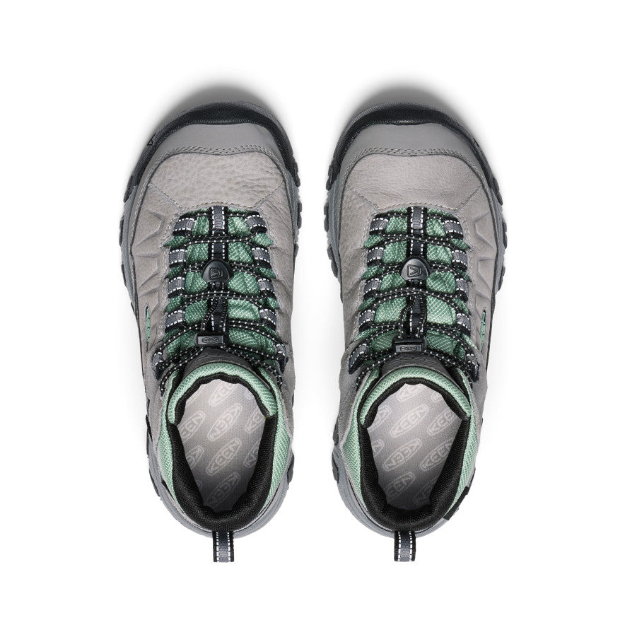 Keen Big Kids' Targhee IV Waterproof Hiking Boot Alloy/Granite Green