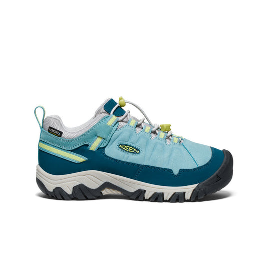 Keen Big Kids' Targhee IV Waterproof Hiking Shoe Reef Waters/Daiquiri Green