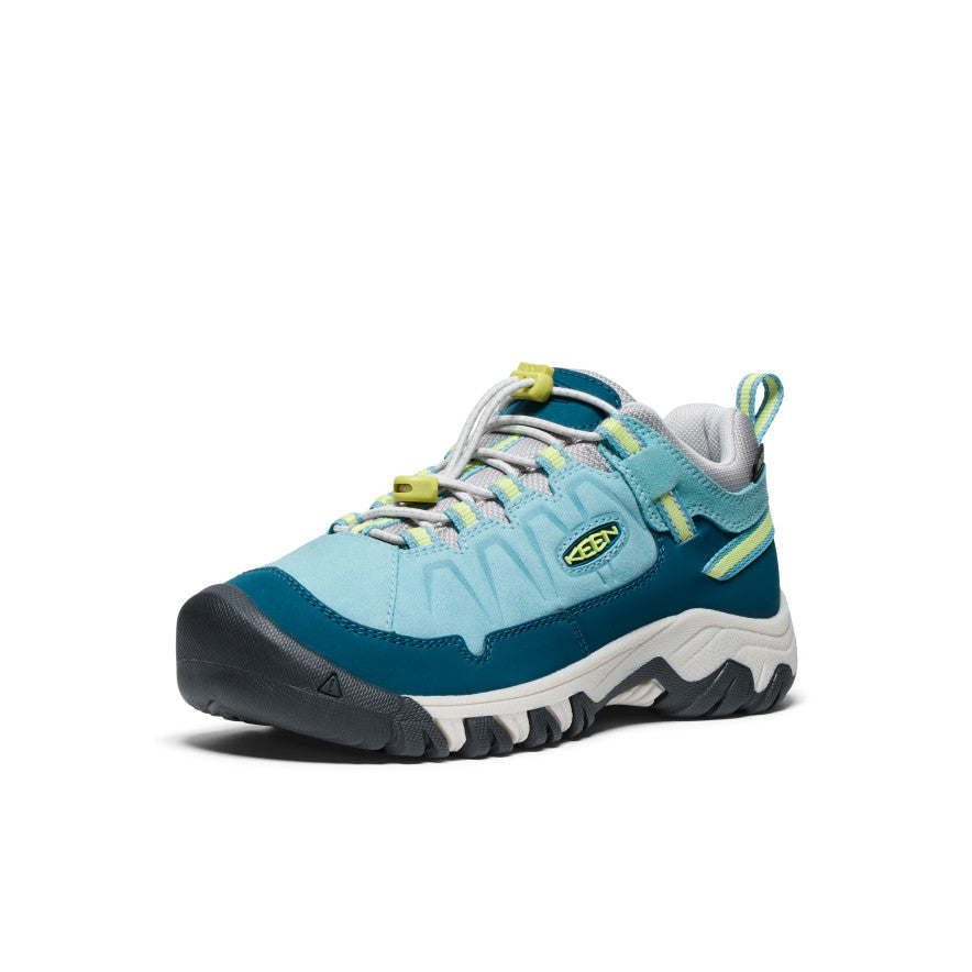 Keen Big Kids' Targhee IV Waterproof Hiking Shoe Reef Waters/Daiquiri Green
