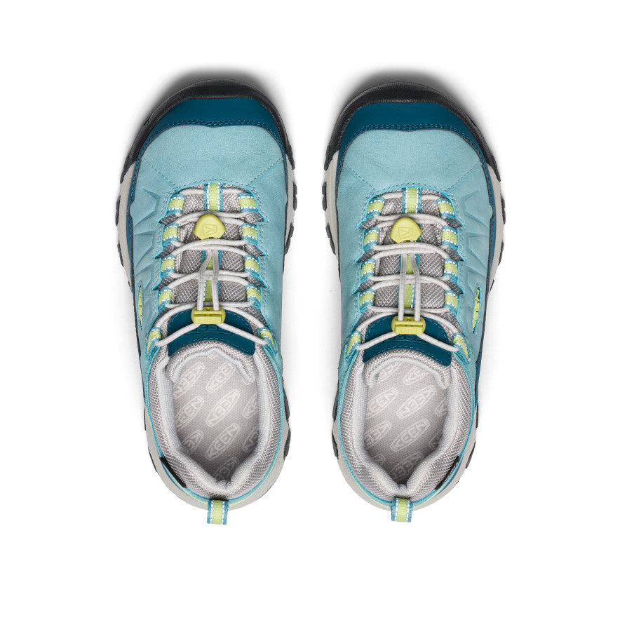 Keen Big Kids' Targhee IV Waterproof Hiking Shoe Reef Waters/Daiquiri Green