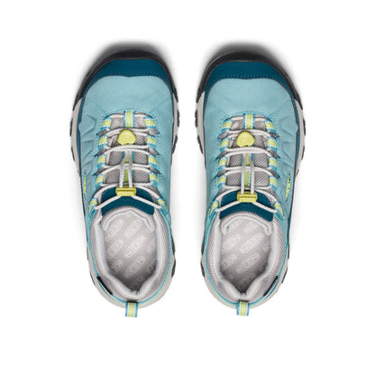 Keen Big Kids' Targhee IV Waterproof Hiking Shoe Reef Waters/Daiquiri Green
