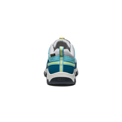 Keen Big Kids' Targhee IV Waterproof Hiking Shoe Reef Waters/Daiquiri Green