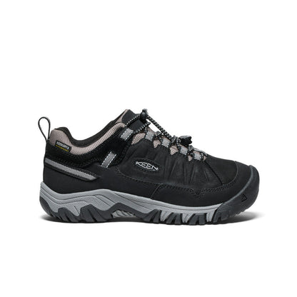 Keen Big Kids' Targhee IV Waterproof Hiking Shoe Black/Steel Grey