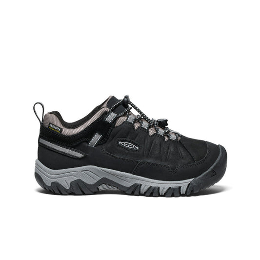 Keen Big Kids' Targhee IV Waterproof Hiking Shoe Black/Steel Grey