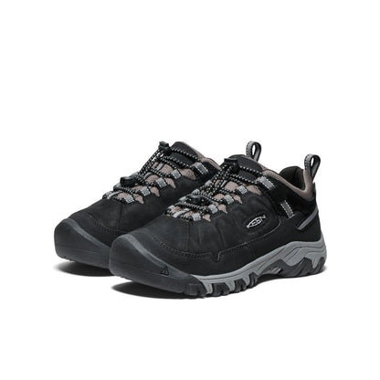 Keen Big Kids' Targhee IV Waterproof Hiking Shoe Black/Steel Grey