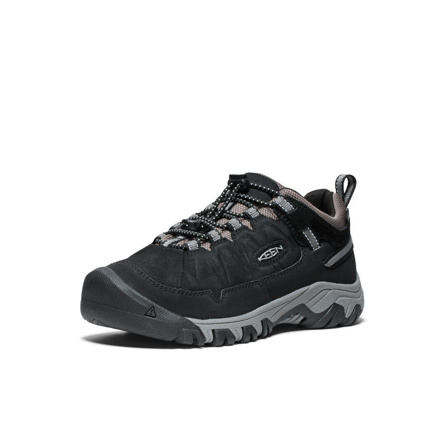 Keen Big Kids' Targhee IV Waterproof Hiking Shoe Black/Steel Grey