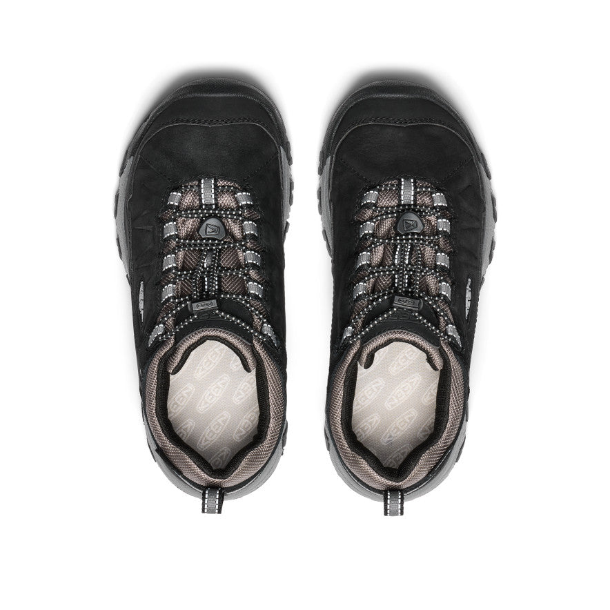 Keen Big Kids' Targhee IV Waterproof Hiking Shoe Black/Steel Grey