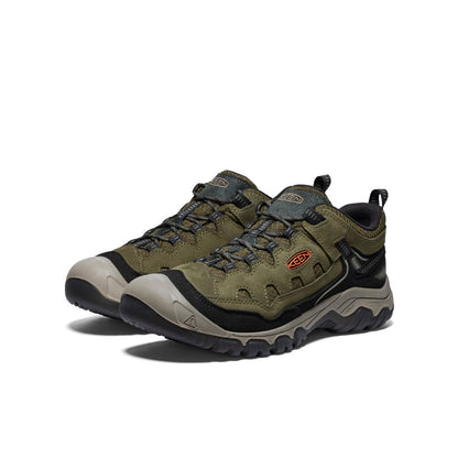 Keen Men's Targhee IV Vented Hiking Shoe Dark Olive/Gold Flame