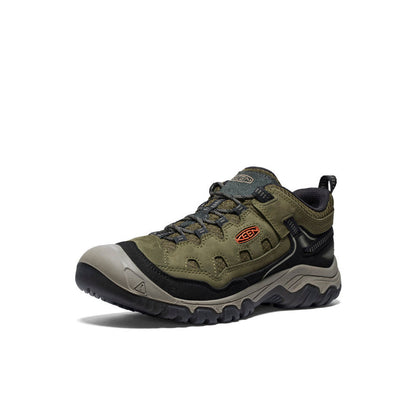Keen Men's Targhee IV Vented Hiking Shoe Dark Olive/Gold Flame