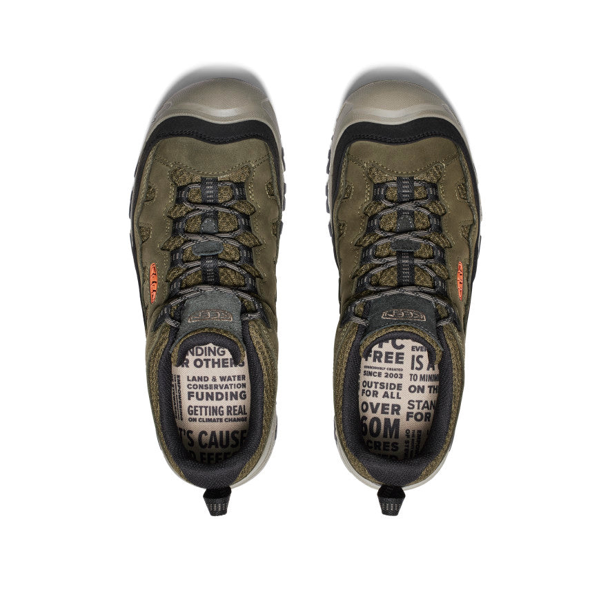 Keen Men's Targhee IV Vented Hiking Shoe Dark Olive/Gold Flame
