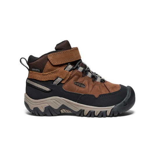 Keen Little Kids' Targhee IV Waterproof Hiking Boot Bison/Brindle