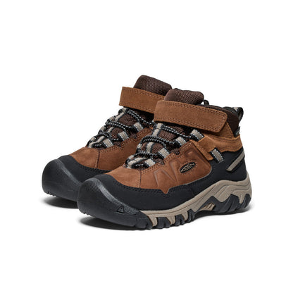 Keen Little Kids' Targhee IV Waterproof Hiking Boot Bison/Brindle