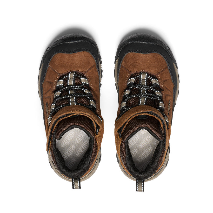Keen Little Kids' Targhee IV Waterproof Hiking Boot Bison/Brindle