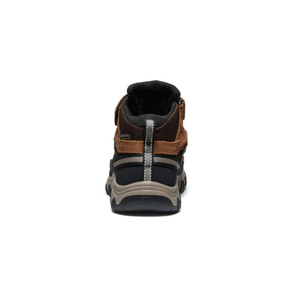 Keen Little Kids' Targhee IV Waterproof Hiking Boot Bison/Brindle