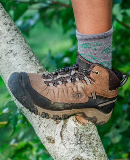 Keen Little Kids' Targhee IV Waterproof Hiking Boot Bison/Brindle