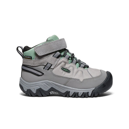 Keen Little Kids' Targhee IV Waterproof Hiking Boot Alloy/Granite Green