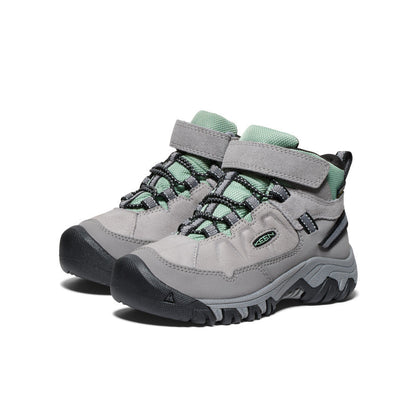Keen Little Kids' Targhee IV Waterproof Hiking Boot Alloy/Granite Green
