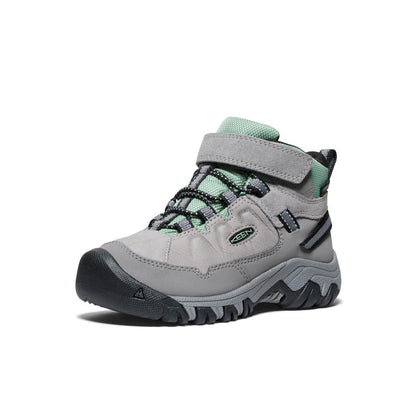 Keen Little Kids' Targhee IV Waterproof Hiking Boot Alloy/Granite Green