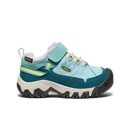 Keen Little Kids' Targhee IV Waterproof Hiking Shoe Reef Waters/Daiquiri Green