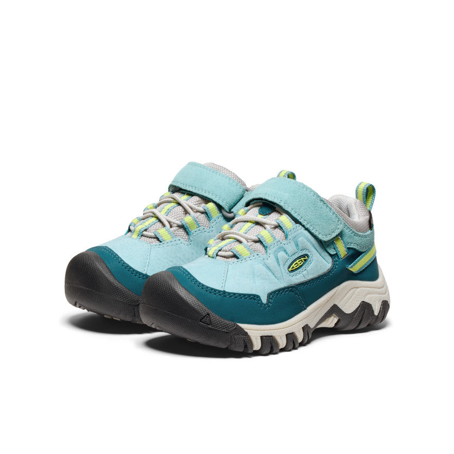 Keen Little Kids' Targhee IV Waterproof Hiking Shoe Reef Waters/Daiquiri Green