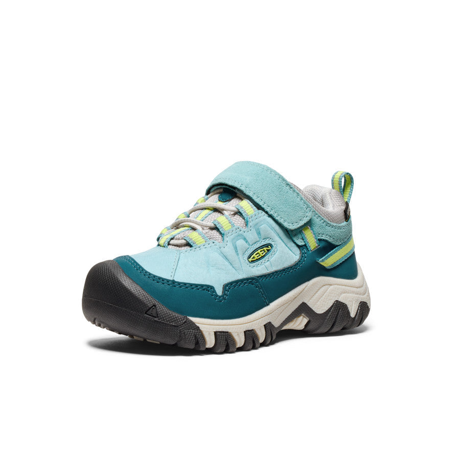 Keen Little Kids' Targhee IV Waterproof Hiking Shoe Reef Waters/Daiquiri Green