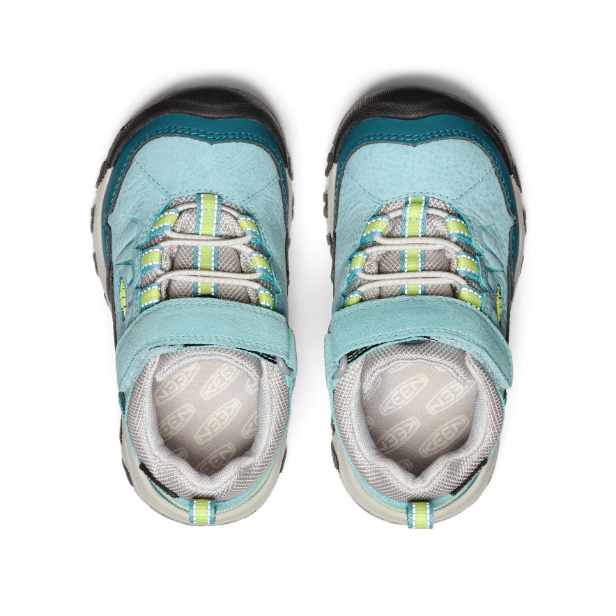 Keen Little Kids' Targhee IV Waterproof Hiking Shoe Reef Waters/Daiquiri Green