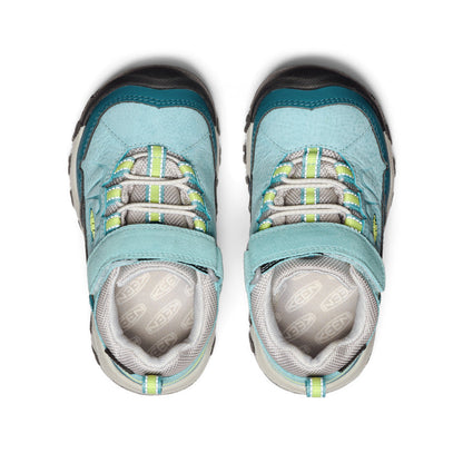 Keen Little Kids' Targhee IV Waterproof Hiking Shoe Reef Waters/Daiquiri Green