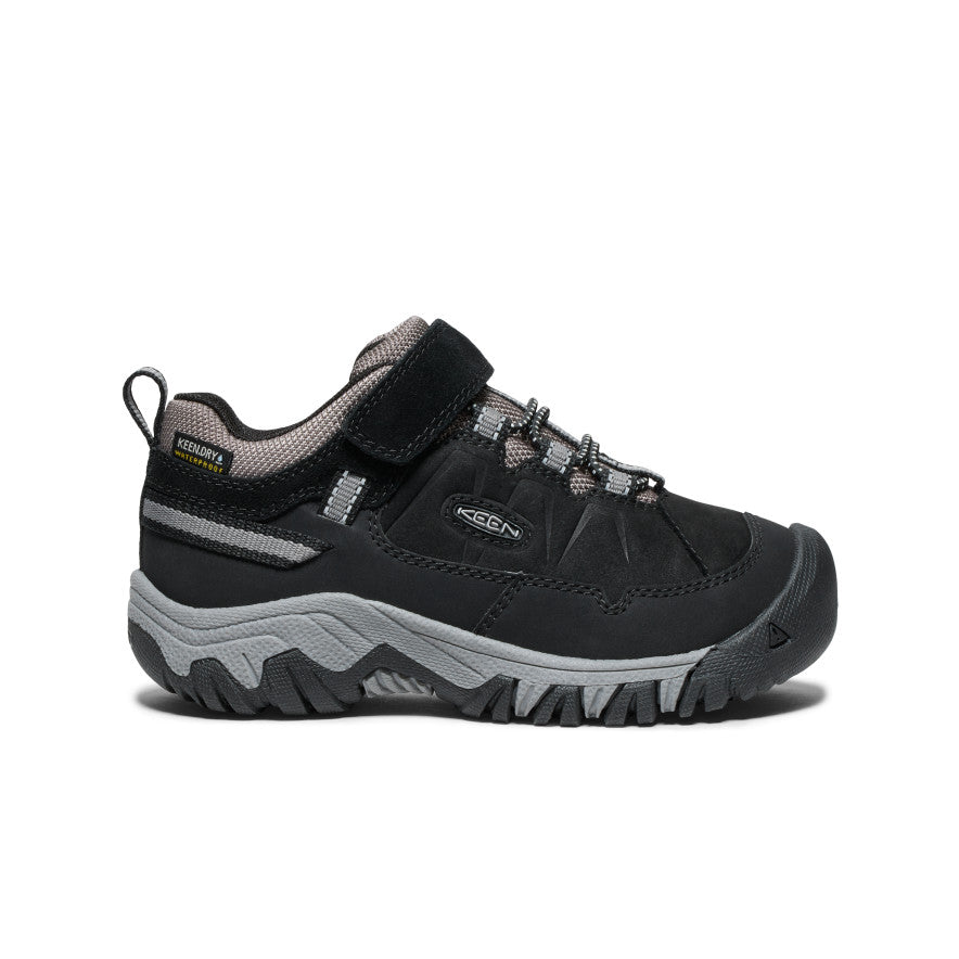 Keen Little Kids' Targhee IV Waterproof Hiking Shoe Black/Steel Grey