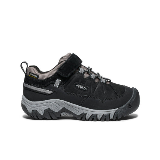 Keen Little Kids' Targhee IV Waterproof Hiking Shoe Black/Steel Grey