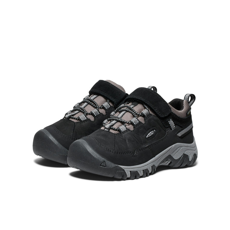 Keen Little Kids' Targhee IV Waterproof Hiking Shoe Black/Steel Grey